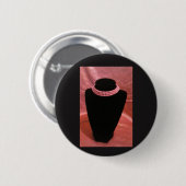 roze choker knop ronde button 5,7 cm (Voorkant /achterkant)