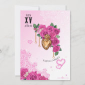 Roze Chola Lowrider Chicana Quinceanera Kaart (Achterkant)