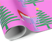 Roze Chrismukkah Wrapping Paper Roll Cadeaupapier (Rol Hoek)
