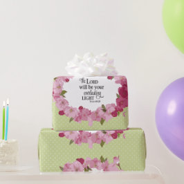 Roze Christelijk Bloemen Cadeau Cadeaupapier