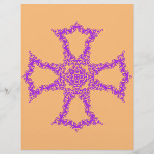 Roze Christelijk Kruis Modern Esthetische Kunst Flyer