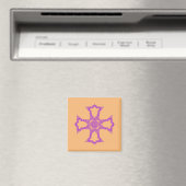 Roze Christelijk Kruis Modern Esthetische Kunst Magneet (Insitu (Vaatwasser))