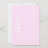 Roze Christelijke bruiloft liefde nooit faalt Kaart (Achterkant)