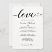 Roze Christelijke bruiloft liefde nooit faalt Kaart (Voorkant)