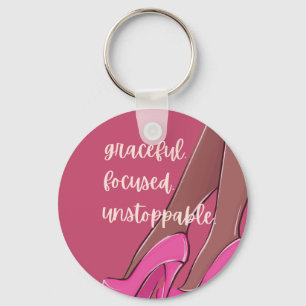 Roze Christelijke sierlijke inspirerende sleutelha Sleutelhanger