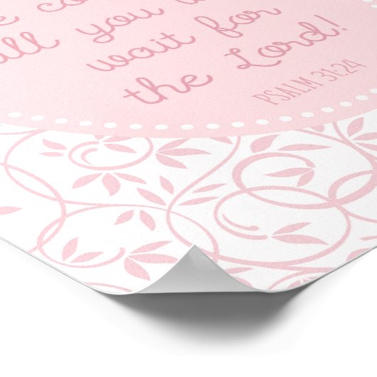 Roze Christelijke Wall Decor Afbeelding Moderne Ka Poster (Hoek)