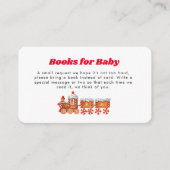 Roze Christma Books voor Baby shower Enclosure Car Informatiekaartje (Voorkant)