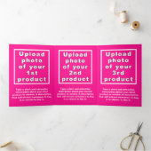 Roze | Christmas | Business Trifold Kaart (Binnen)