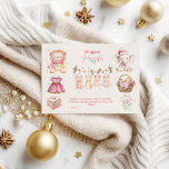 Roze Christmas Collage Diapper Raffle Informatiekaartje<br><div class="desc">Dit feestelijke baby showers ontwerp barst van de vakantiecharme, met een collage van met de hand beschilderde roze elementen - van gezellige kleding en kinderspeelgoed tot cupcakes en een dromerig wieg. Zachte blush tonen en waterverf texturen creëer een speelse en hartverwarmende sfeer om een baby meisje te verwelkomen tijdens de...</div>