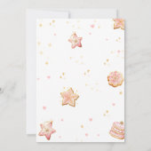 Roze Christmas Cookie Baby shower Kaart (Achterkant)