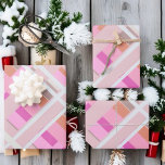 Roze Christmas plaid blush sinaasappel witte magen Inpakpapier Vel<br><div class="desc">Girly vrouwelijk trendy inpakpapier vellen in geometrisch patroon, de diagonale versie van buffalo plaid, tartan, geruit design thema.Modern kleurenschema met blush roze, magenta, roze, wit, sinaasappel.Voor het hele jaar door inpakkend cadeau en voor de nieuwste trend van de hedendaagse roze kerst.Uniek, origineel, digitaal met de hand getekend door mij.Ook voor...</div>
