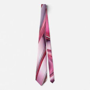 Roze chroom paarse vloeiende golven stropdas