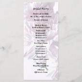 Roze chrysant hart programmakaart (Achterkant)