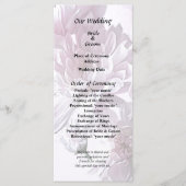 Roze chrysant hart programmakaart (Voorkant)