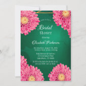 Roze chrysanten geometrisch Vrijgezellenfeest Kaart (Voorkant)