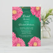 Roze chrysanten geometrisch Vrijgezellenfeest Kaart (Staand voorkant)