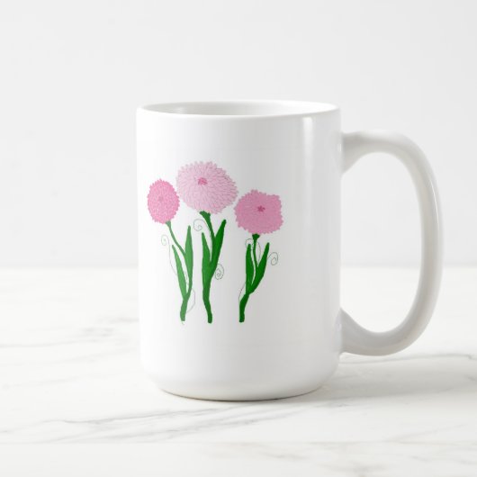 Roze Chrysanten Koffiemok (Rechts)