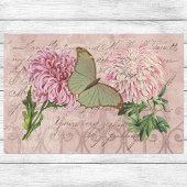  roze chrysanten Luna Moth Ephemera Tissuepapier