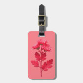 Roze Chrysanthemum Bagagelabel (Voorkant verticaal)