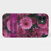 roze Chrysanthemum bloem gepersonaliseerd Case-Mate iPhone Case (Achterkant (horizontaal))