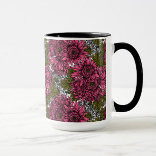 Roze chrysanthemum bloemen mok