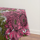 Roze chrysanthemum bloemen tafelkleed (Voorbeeld)