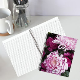 Roze Chrysanthemum Bloesems Bloemstuk Notitieboek