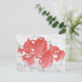 Roze Chrysanthemum Briefkaart (Staand voorkant)