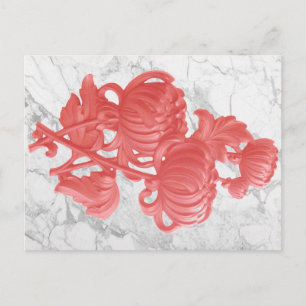 Roze Chrysanthemum Briefkaart