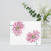 Roze CHRYSANTHEMUM Briefkaart (Staand voorkant)