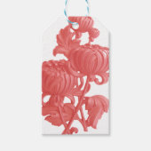 Roze Chrysanthemum Cadeaulabel (Voorkant)
