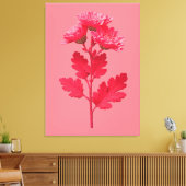 Roze Chrysanthemum Canvas Afdruk (Insitu (Woonkamer))