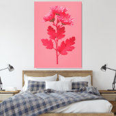 Roze Chrysanthemum Canvas Afdruk (Insitu (Slaapkamer))