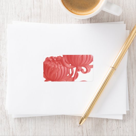 Roze Chrysanthemum Etiket (Insitu)