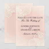 Roze chrysanthemum Floral sla de datum op Save The Date (Voorkant / Achterkant)