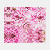 Roze Chrysanthemum Flower Fleece Deken (Voorkant (Horizontaal))