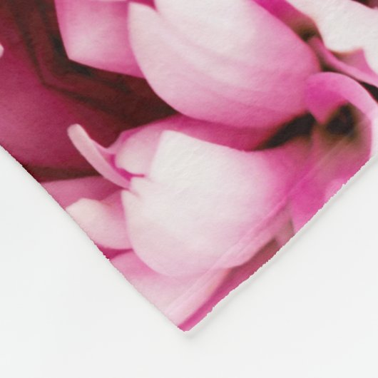 Roze Chrysanthemum Flower Fleece Deken (Hoek)