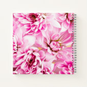 Roze Chrysanthemum Flower Notitieboek (Achterkant)