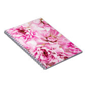 Roze Chrysanthemum Flower Notitieboek (Rechterzijde)