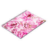 Roze Chrysanthemum Flower Notitieboek (Linkerzijde)