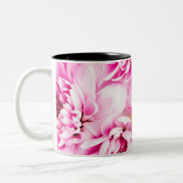 Roze Chrysanthemum Flower Tweekleurige Koffiemok
