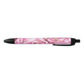 Roze Chrysanthemum Flower Zwarte Inkt Pen (Bodem)