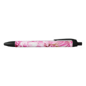 Roze Chrysanthemum Flower Zwarte Inkt Pen (Bovenkant)