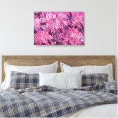 Roze Chrysanthemum Flowers Floral Pastel Painting Canvas Afdruk (Insitu (Slaapkamer))