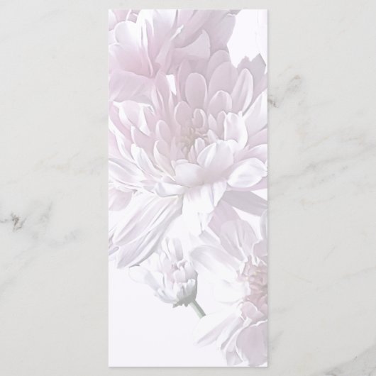 Roze Chrysanthemum Heart Menu (Achterkant)