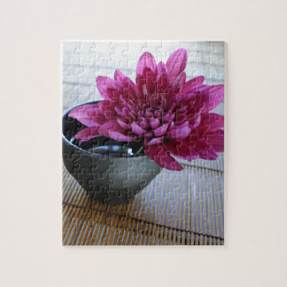  roze chrysanthemum in bevroren stijl legpuzzel