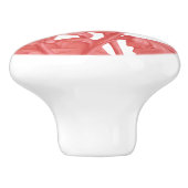 Roze Chrysanthemum Keramische Knop (Zijkant)