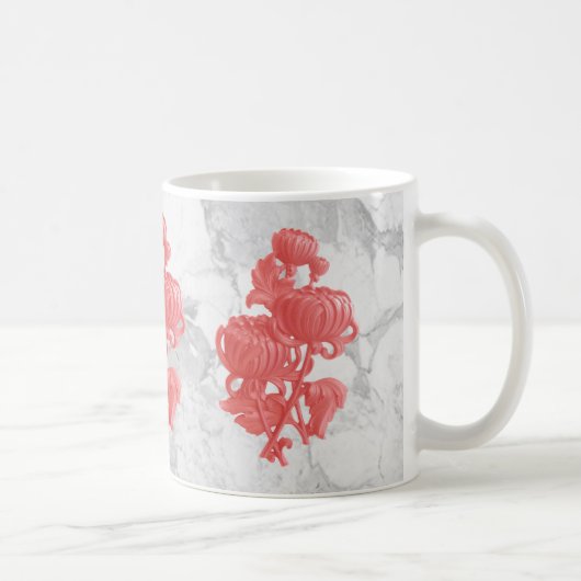 Roze Chrysanthemum Koffiemok (Rechts)