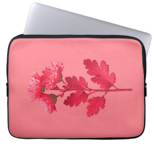 Roze Chrysanthemum Laptop Sleeve
