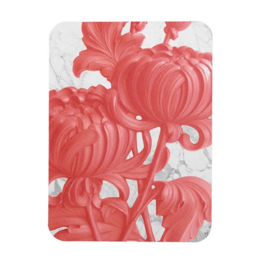 Roze Chrysanthemum Magneet (Verticaal)